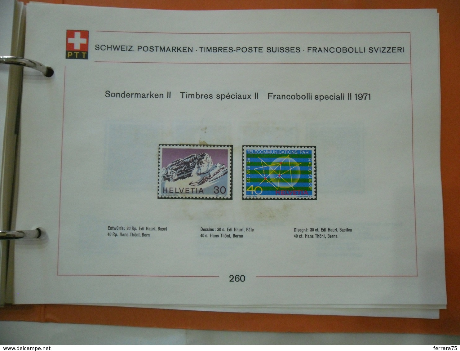 HELVETIA PTT:FRANCOBOLLI SVIZZERI   SPECIALI II 1971 - Nuovi