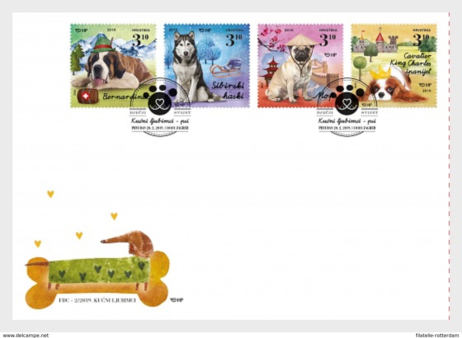 Kroatië / Croatia - Postfris / MNH - FDC Huisdieren, Honden 2019 - Kroatië