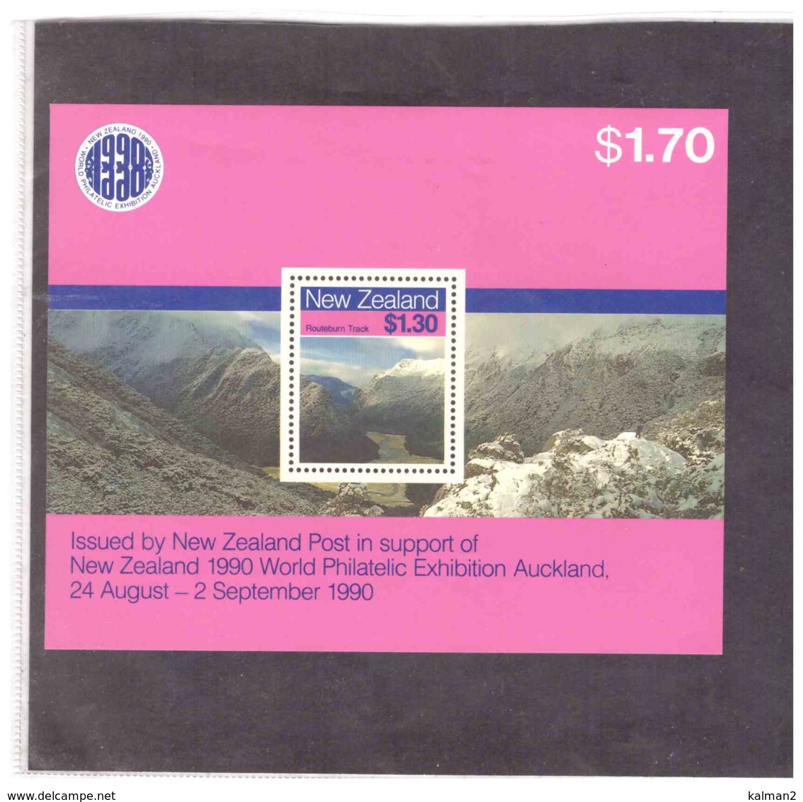 NEW ZEALAND   -  1990  SCENIC WALKING  TRAILS MINIATURE SHEET - SG MS 1473 - Blocks & Sheetlets