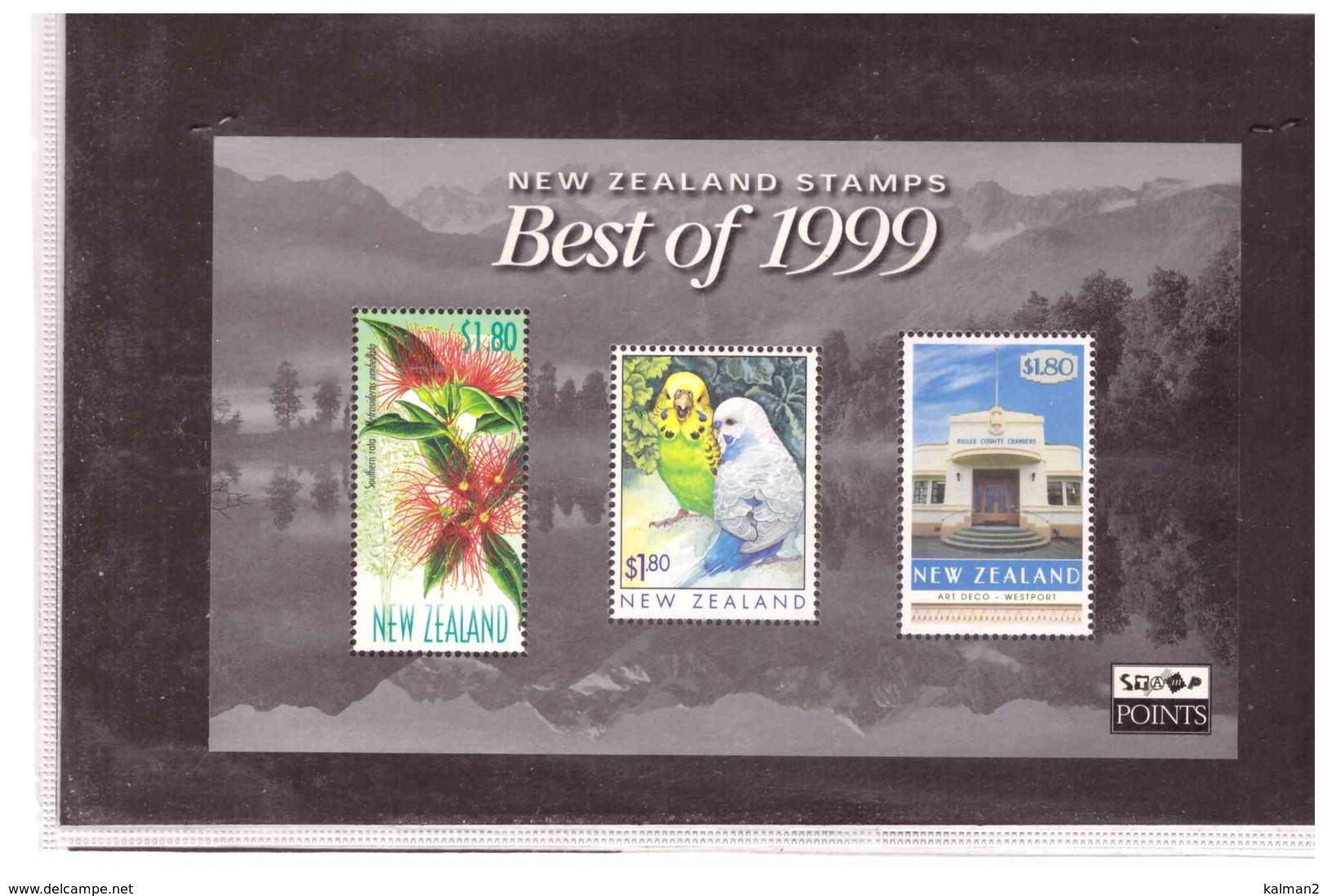 NEW ZEALAND   - REWARDS BEST OF 1999  OF 3 MINIATURE SHEETS WITH PACK - Blocks & Sheetlets