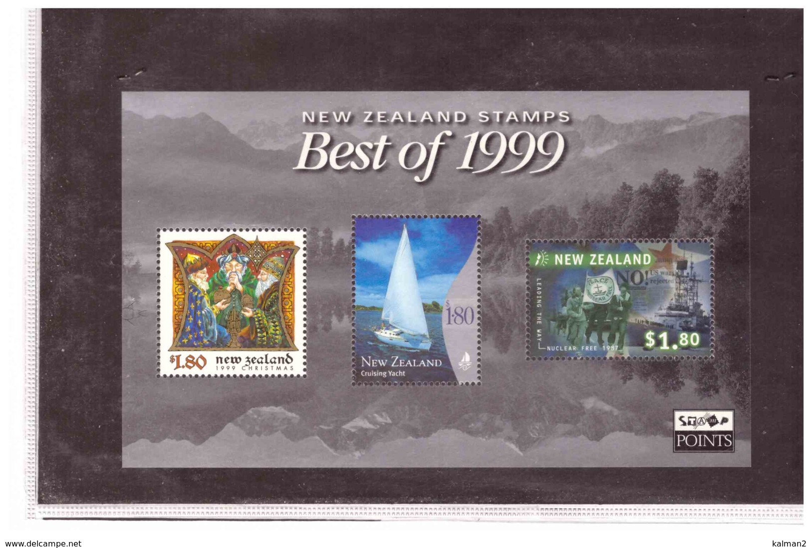 NEW ZEALAND   - REWARDS BEST OF 1999  OF 3 MINIATURE SHEETS WITH PACK - Blocks & Sheetlets