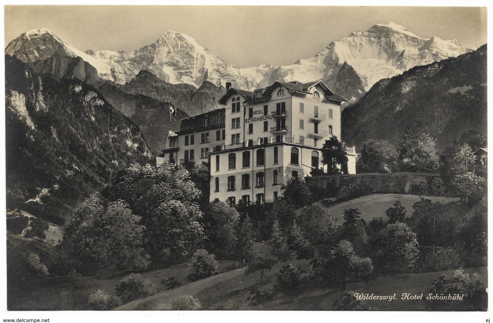 Wilderswyl Hotel Schönbühl - 1926 - Real Photo - Schild-Bichsel - Wilderswil - Wilderswil
