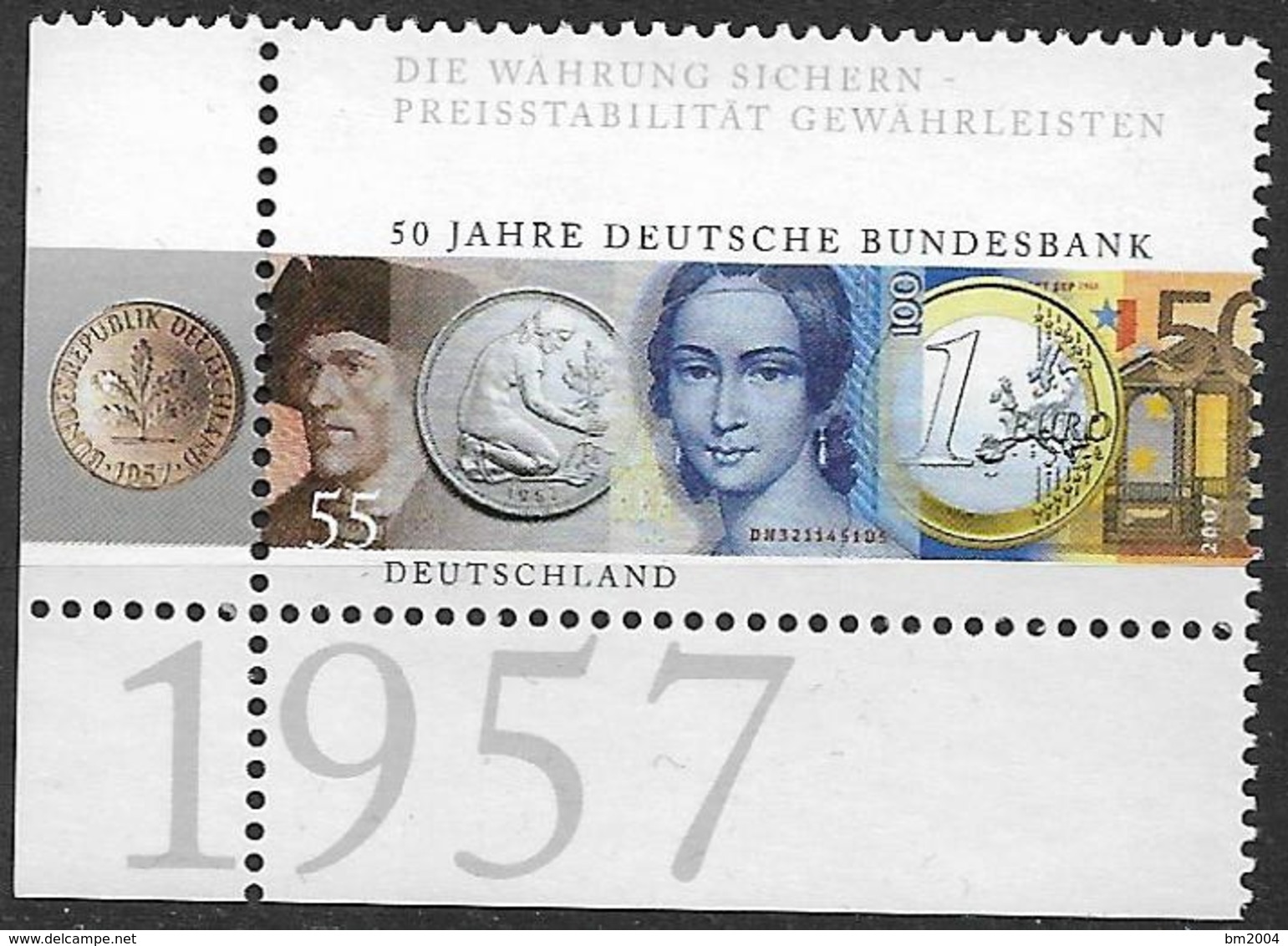 2007 Deutschland  Allem. Fed. Mi. 2618 **MNH  EUL   50 Jahre Deutsche Bundesbank. - Ungebraucht