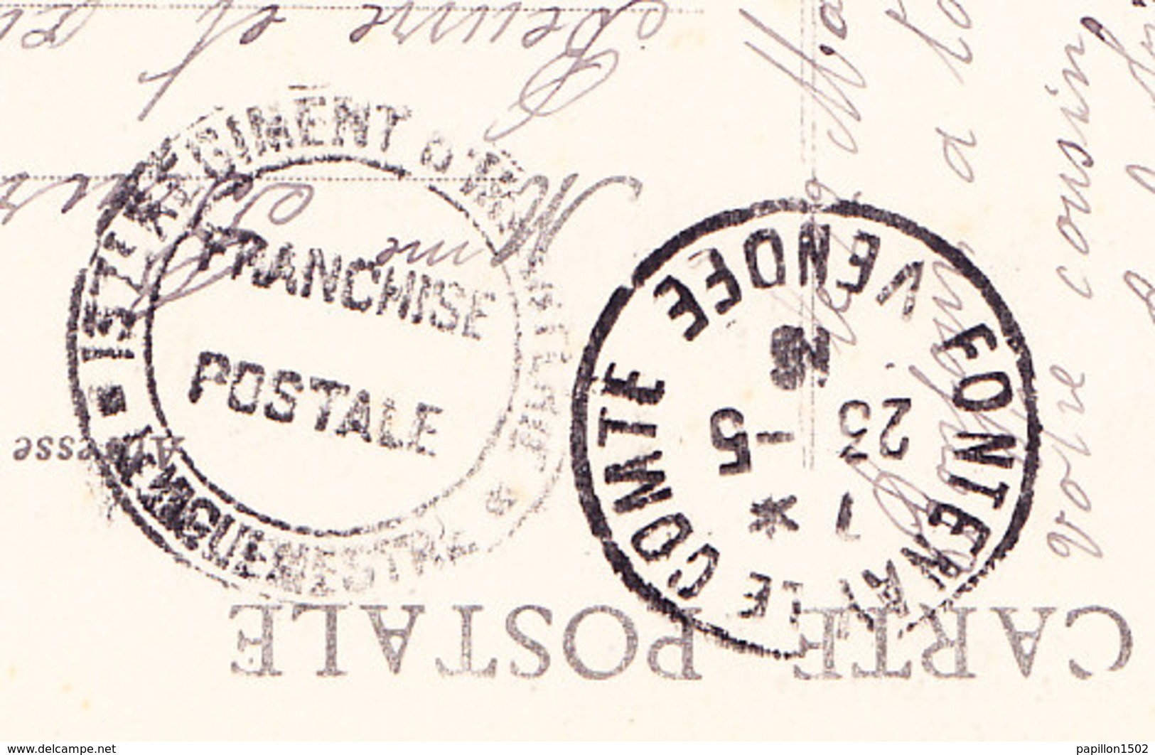 F-85-Fontenay Le Comte-138A56  La Caserne, Grosse Animation, Verso Cachet "franchise Postale", Cpa BE - Fontenay Le Comte