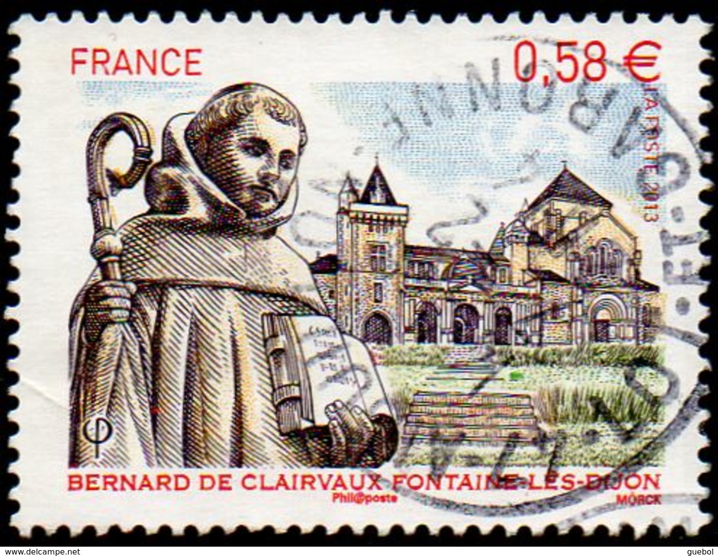 Oblitération Cachet à Date Sur Timbre De France N° 4802 - Bernard De Clairvaux - Fontaine-lès-Dijon - Oblitérés