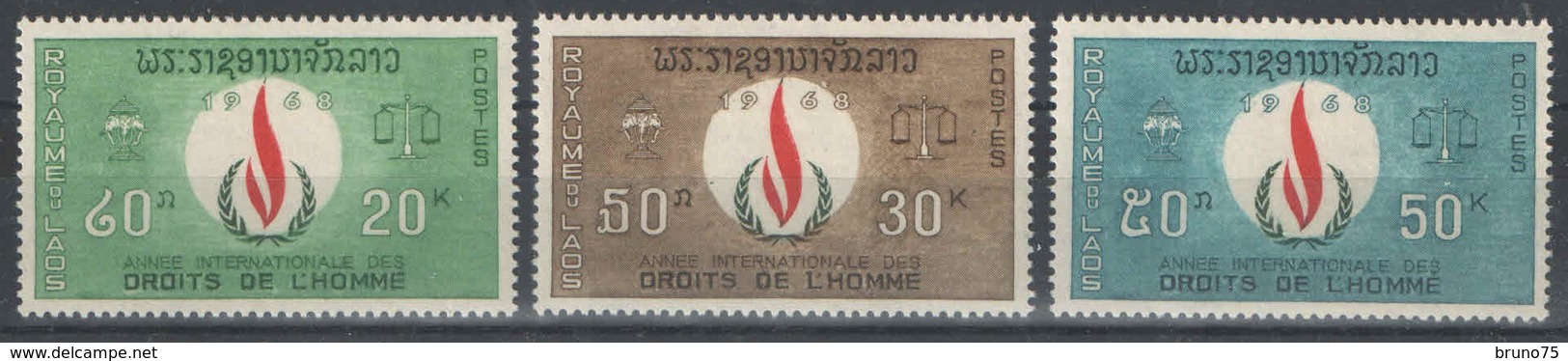 Laos - YT 171-173 ** - 1968 - Droits De L'Homme - Laos