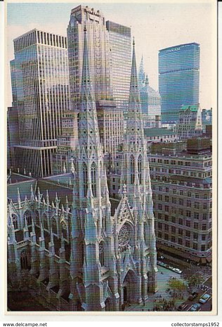 76550- NEW YORK CITY- ST PATRICK'S CATHEDRAL, CAR - Églises