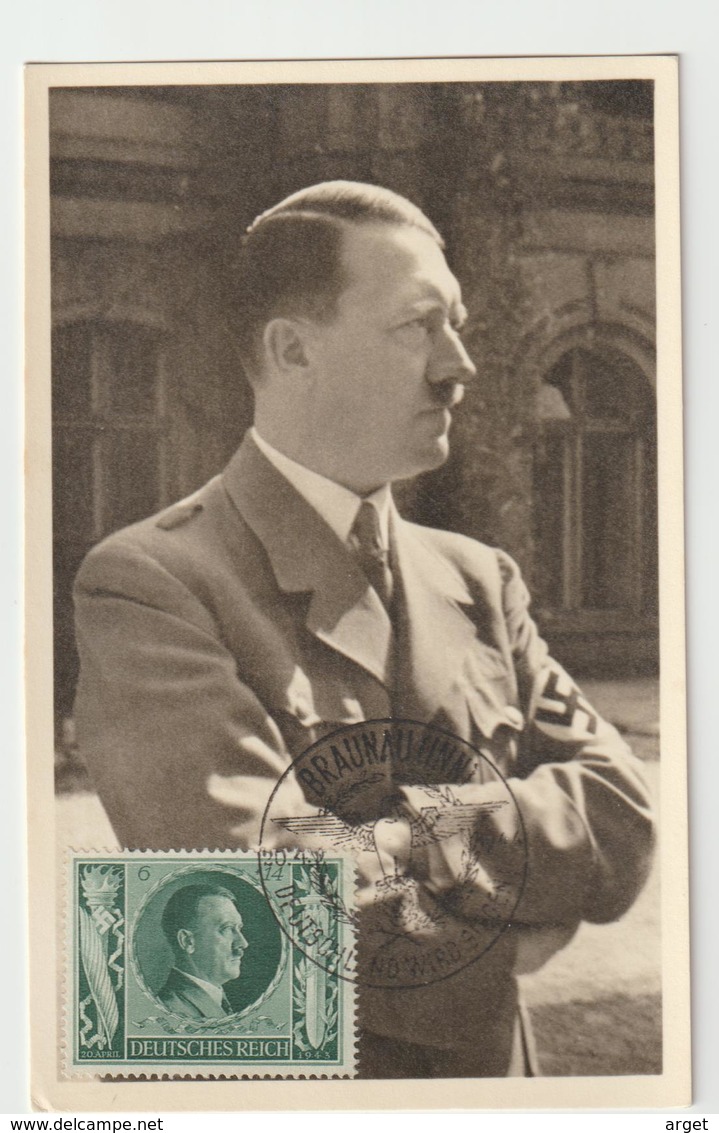 Carte-Maximum ALLEMAGNE IIIe Reich N° Yvert 764 (HITLER) Obl Sp Ill 1944  RRR - Briefe U. Dokumente