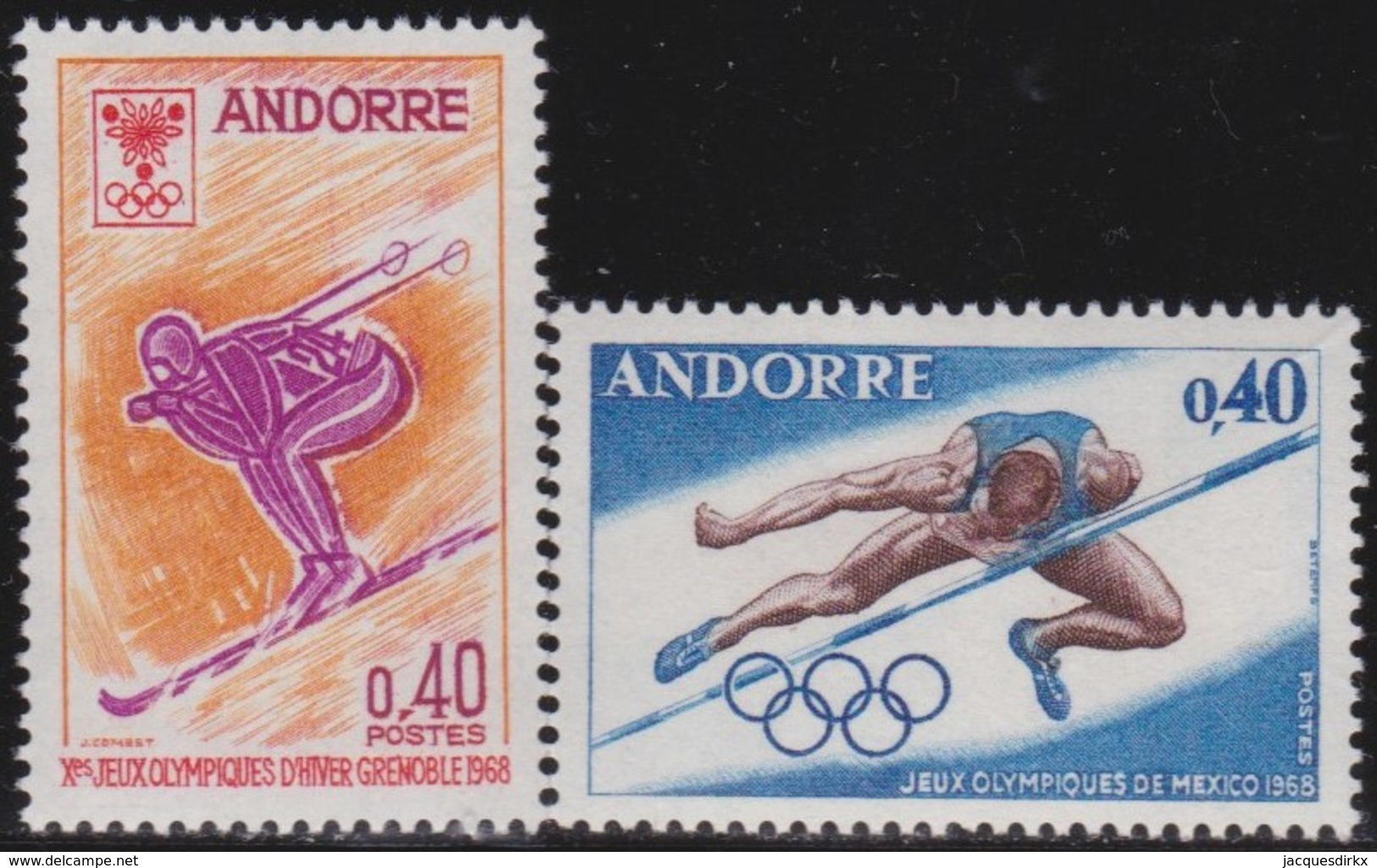 Andorre   .    Yvert   .    2 Timbres           .   **      .   Neuf SANS Charniere    . /   .   MNH - Nuevos