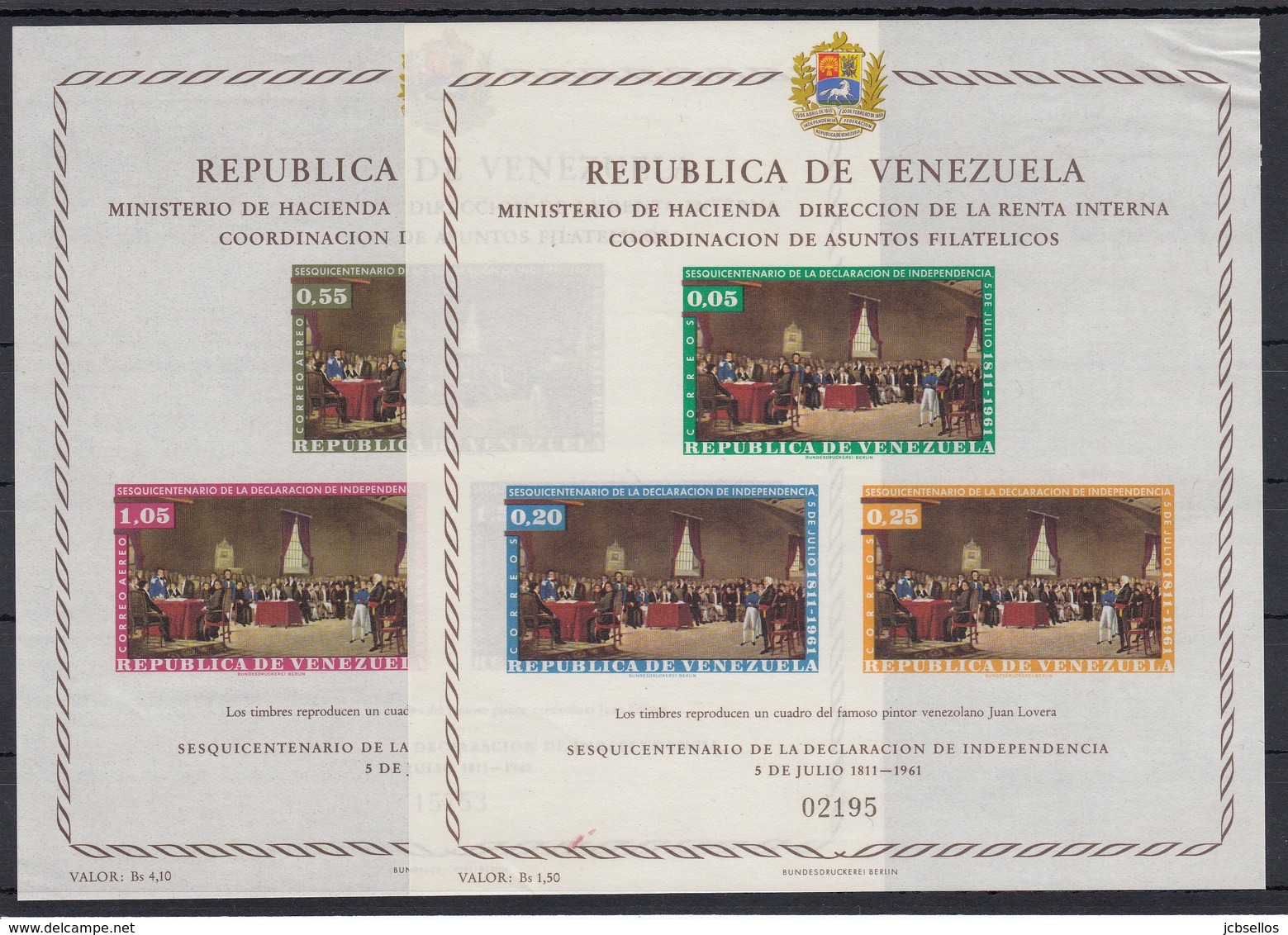 VENEZUELA 1962 Nº HB-6/7 NUEVO - Venezuela