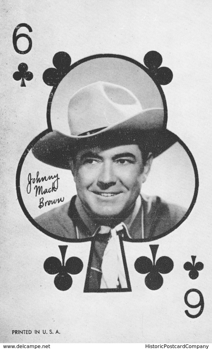 JOHNNY MACK BROWN~WESTERN TV & FILM ACTOR-ACES EXHIBIT ARCADE CARD~STANDARD POSTCARD SIZE 39267 - Manifesti Su Carta