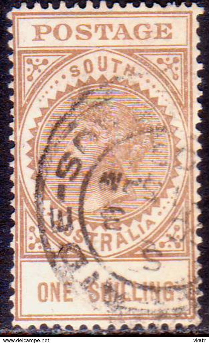 AUSTRALIA SOUTH AUSTRALIA 1904 SG #288 1sh Used Wmk Crown Over SA Thick POSTAGE Perf.12 - Used Stamps