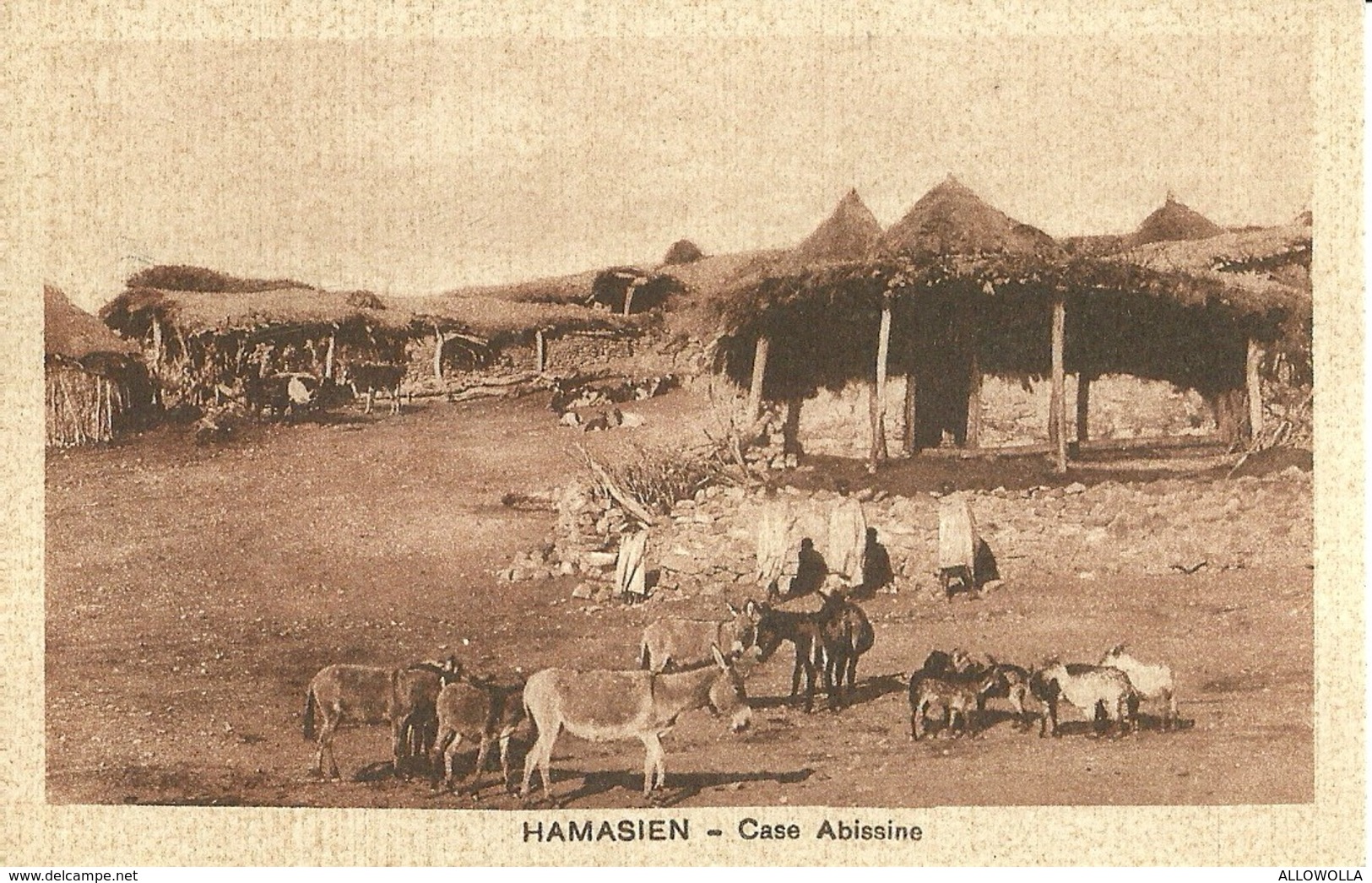 2767 " HAMASIEN - CASE ABISSINE " CART.POST. ORIG NON SPED. - Eritrea