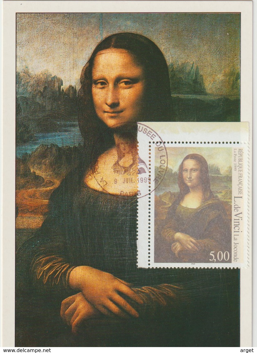 Carte-Maximum FRANCE N° Yvert 3235 (VINCI - LA JOCONDE) Obl Sp Ill Musée Du Louvre (Ed Guy) - 1990-1999