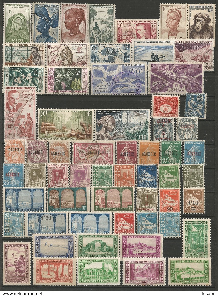 Colonies Françaises - Lot De 670 Timbres Oblitérés Ou Neufs (**, * Ou Sans Gomme) Avec Polynésie Et Réunion - Collections (sans Albums)