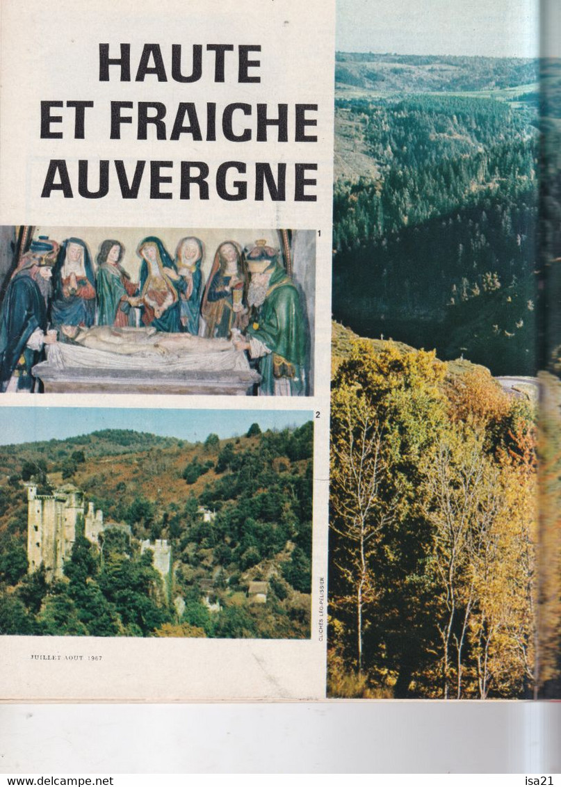 La Revue Du Touring Club 1967 Juillet-Août, Menton, Azay-le-Rideau, Montauban, Dinard Au Conquet, Le Sommaire Est Scanné - Tourisme & Régions