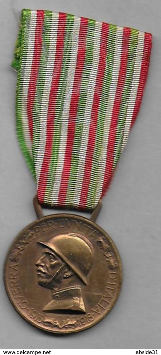 Italie - Médaille Guerra Per L' Unita D' Italia  1915 - 1918 - Italia