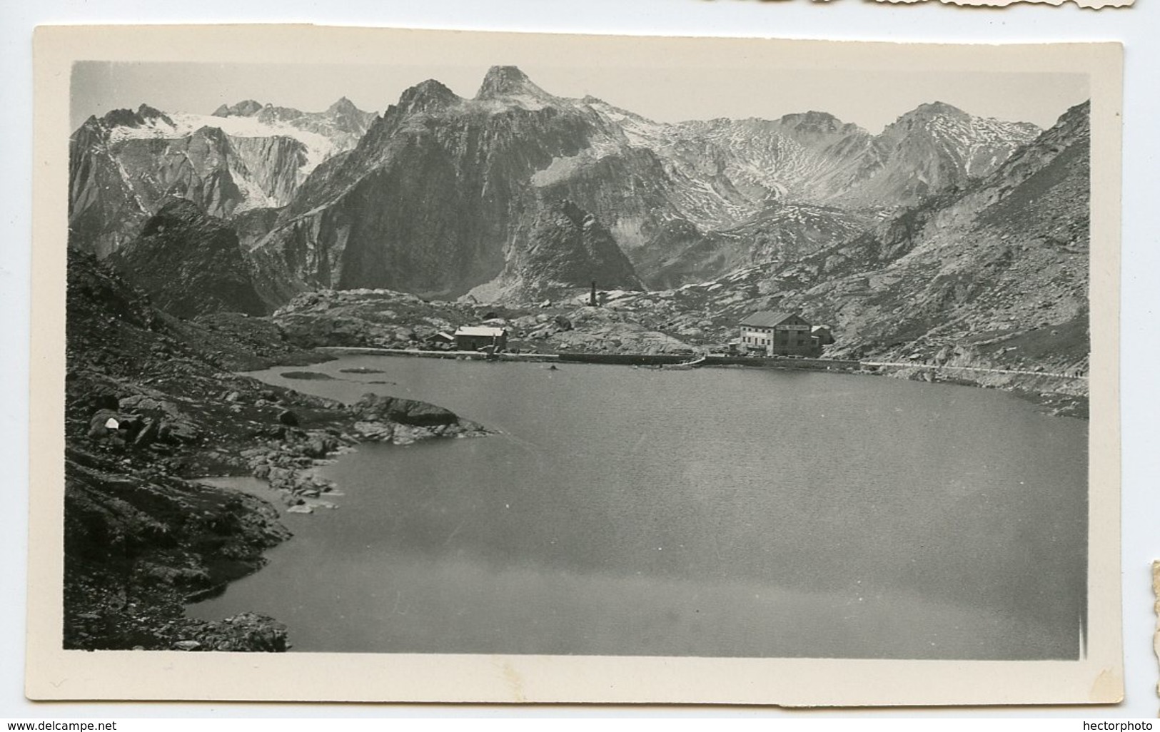 LAC Grand St SAINT BERNARD Lac Et Frontiere Italienne Snapshot Amateur 30s 40s - Lieux