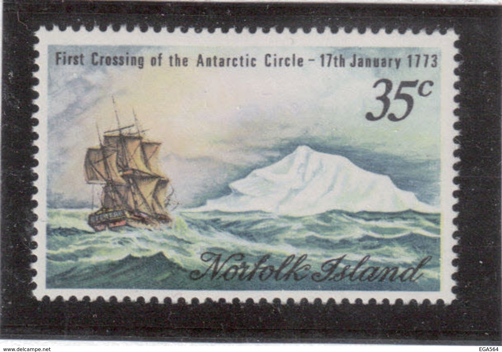 VV7 - Norfolk 131 ** MNH De 1973 - COOK Et RESOLUTION - Cercle Polaire Antarctique 17 Janvier 1773 - - Norfolk Island