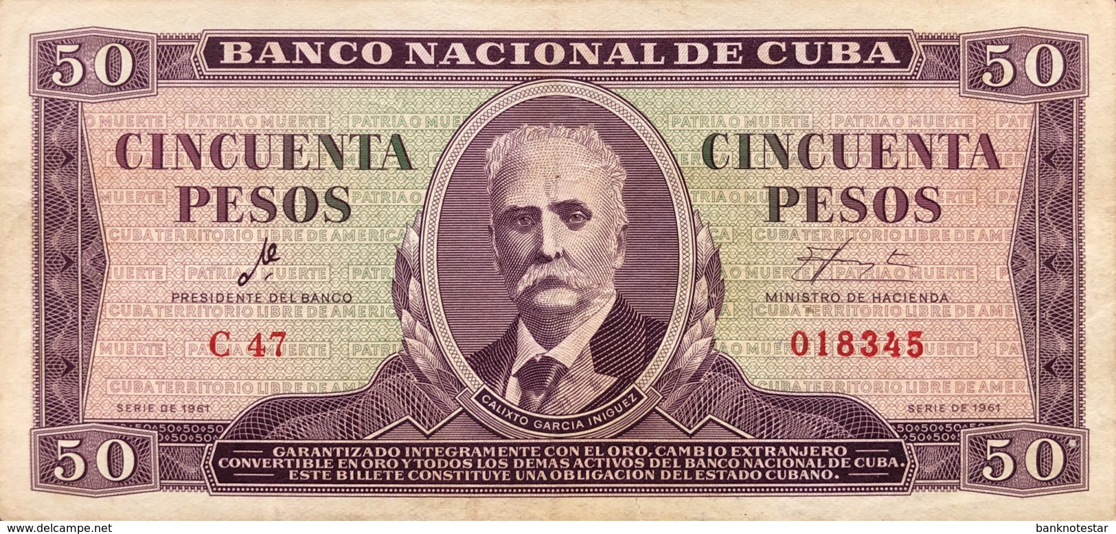 Cuba 50 Pesos, P-98 (1961) - Very Fine - Che Signature - Kuba