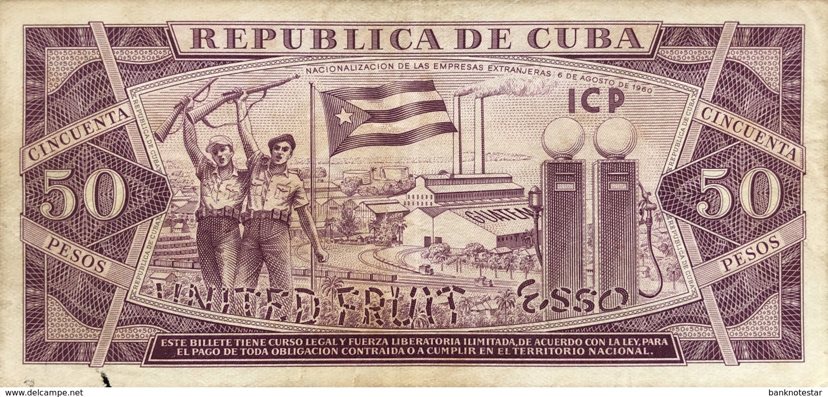 Cuba 50 Pesos, P-98 (1961) - Very Fine - Che Signature - Kuba