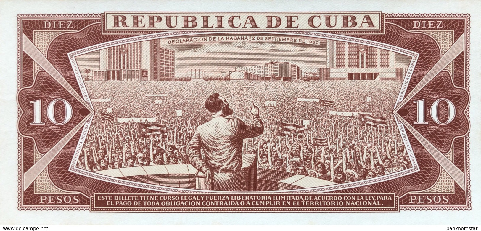 Cuba 10 Pesos, P-101s (1966) - UNC - SPECIMEN - Cuba