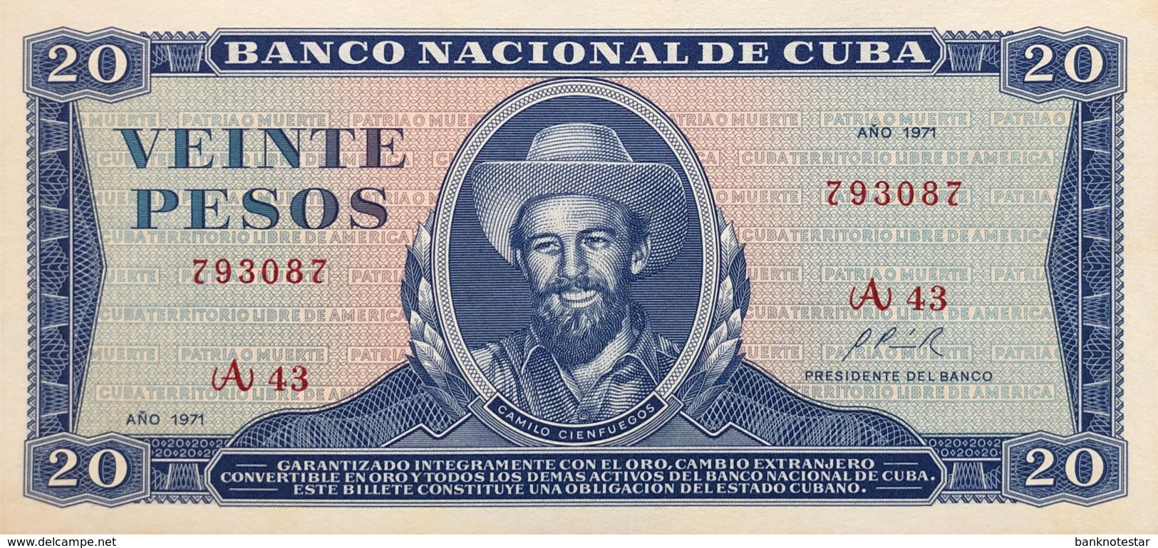 Cuba 20 Pesos, P-105a (1971) - UNC - Kuba