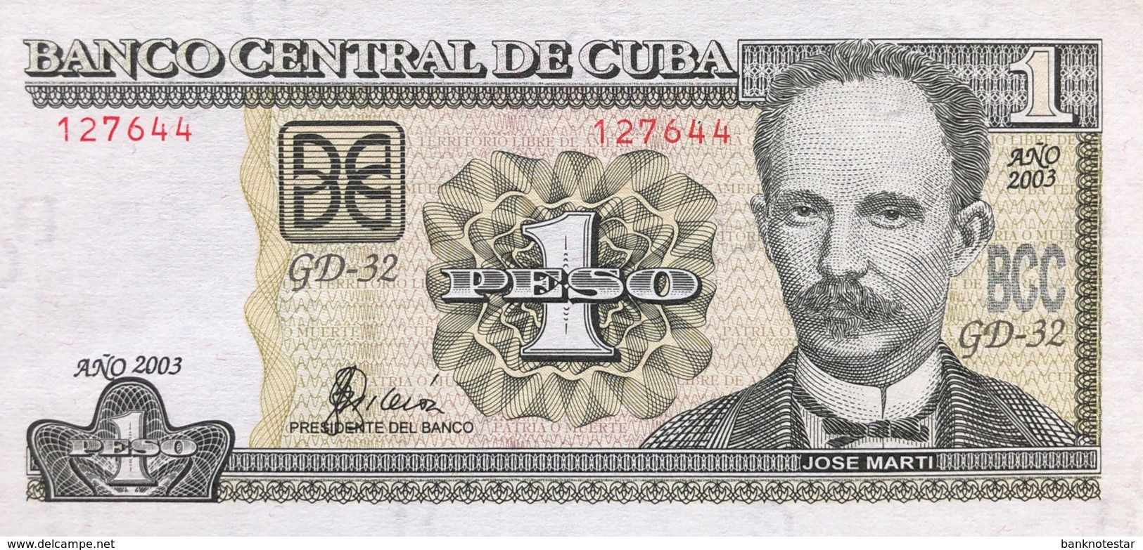 Cuba 1 Peso, P-121c (2003) - UNC - Kuba