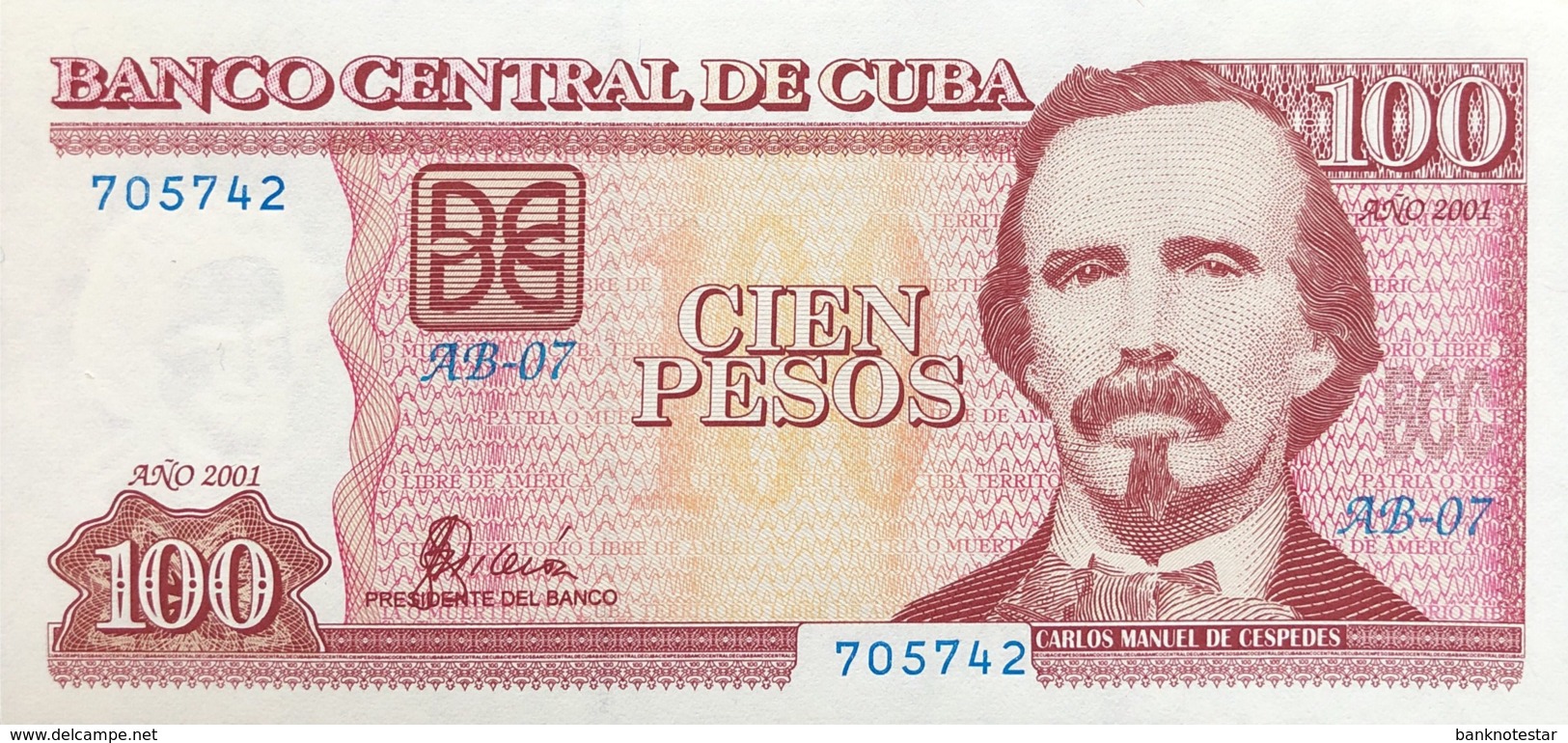 Cuba 100 Pesos, P-124 (2001) - UNC - Cuba