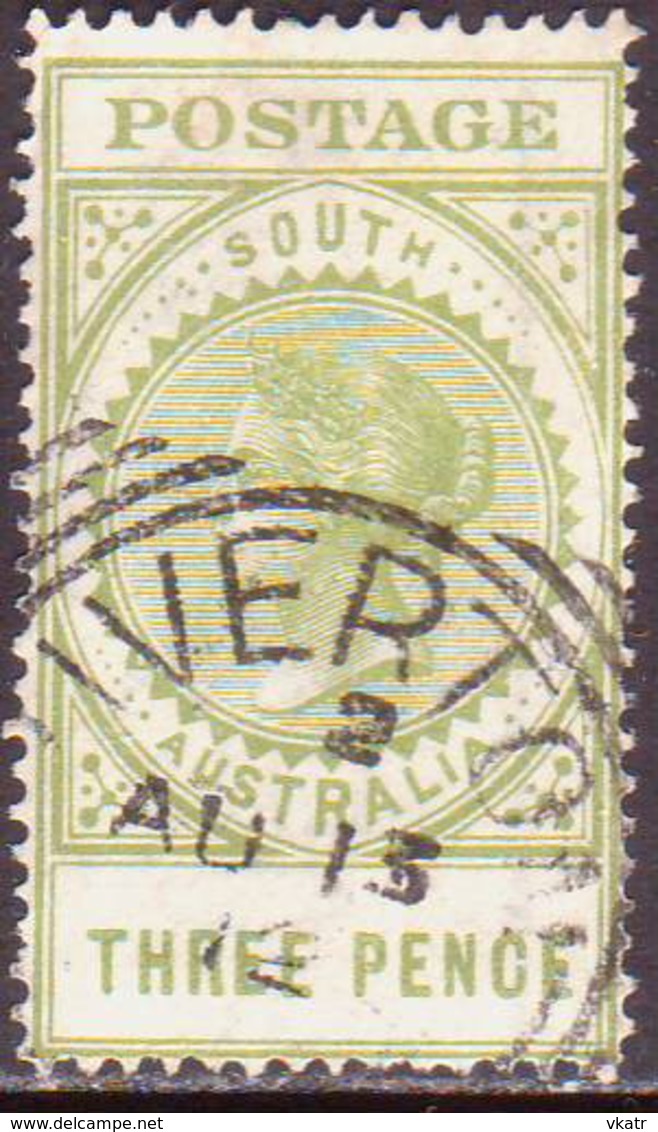 SOUTH AUSTRALIA 1911 SG #298d 3d Used Wmk Crown Over A Thick POSTAGE Value 19mm Long Perf.12½ CV £60 - Used Stamps