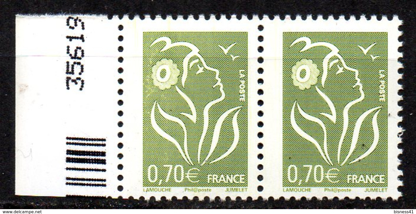 Col12 France Variété Marianne Lamouche  N° 3967 / 3960 Sans Pho Tenant à Barre A Gauche  Neuf XX MNH Luxe - Neufs