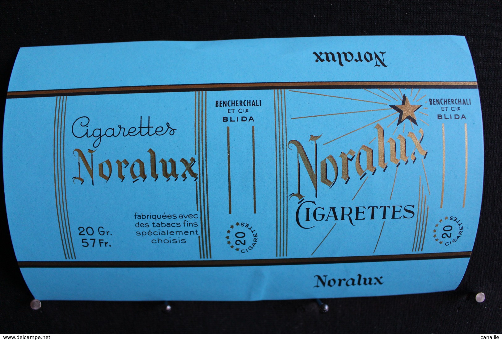 Pub / Algerie - Lot De Trois Etiquettes - Cigarettes Noralux - Fabriquées Chez Bencherchali Blida - Alger . - Boites D'allumettes - Etiquettes