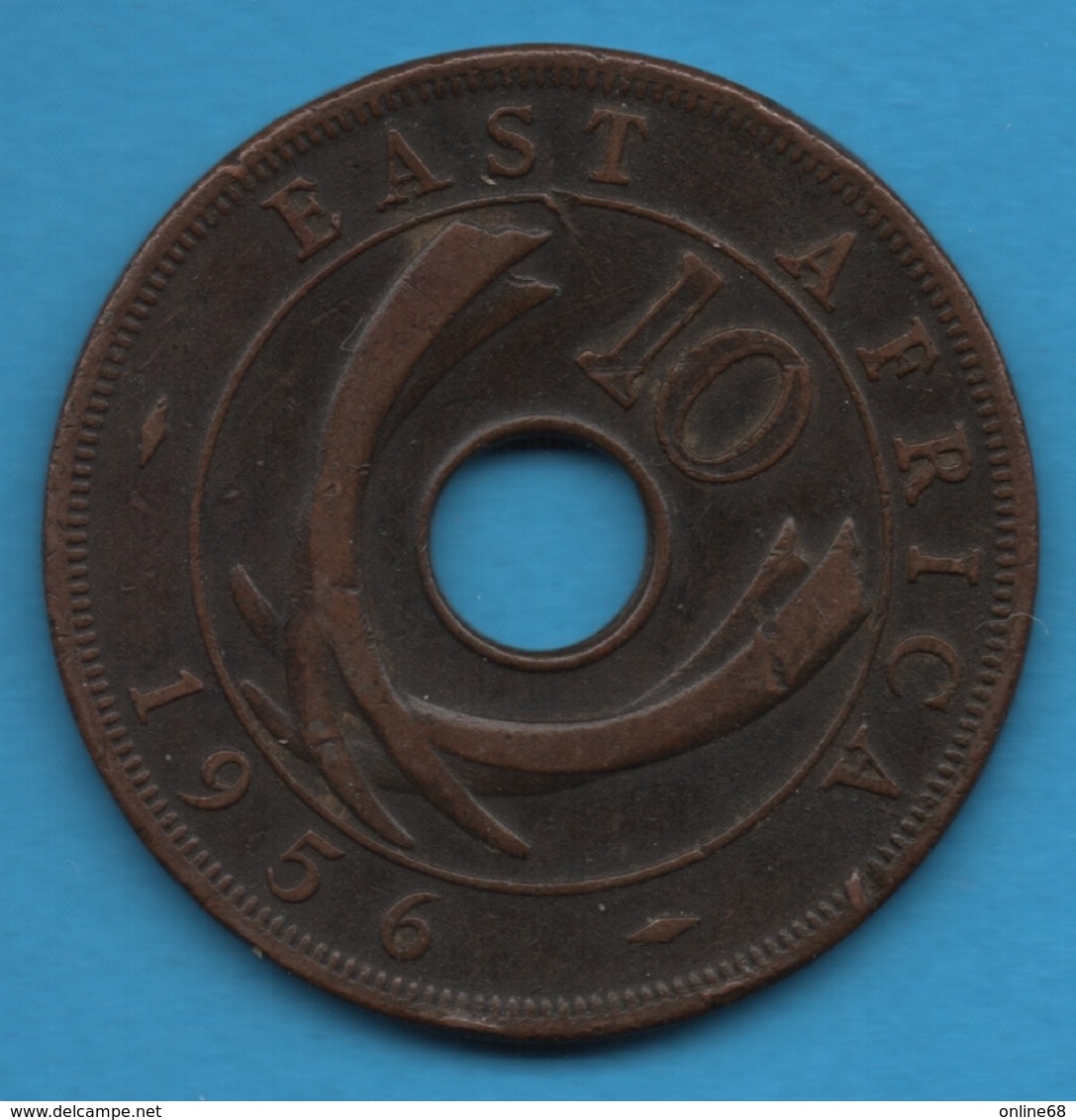 EAST AFRICA 10 CENTS 1956 KM# 38 QEII - Colonies