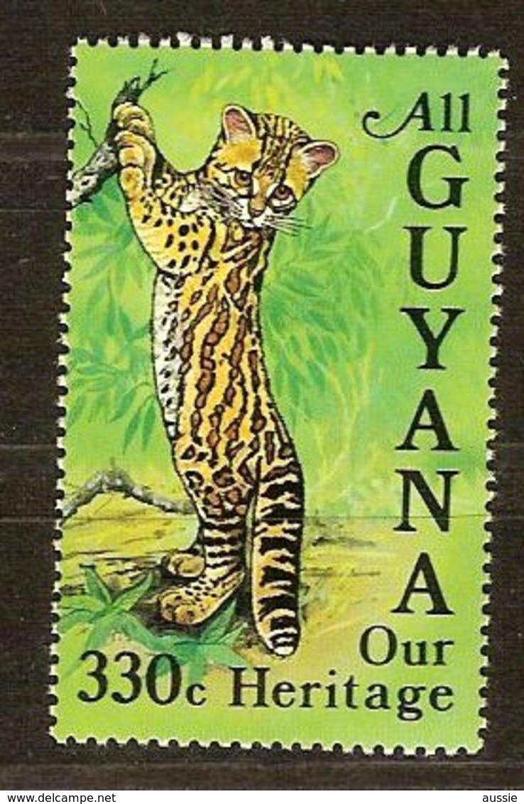 Guyana Guyane 1985 Yvertn° 1118 *** MNH Cote 22 FF Faune Chats Sauvage Wilde Katten Cats - Guyane (1966-...)