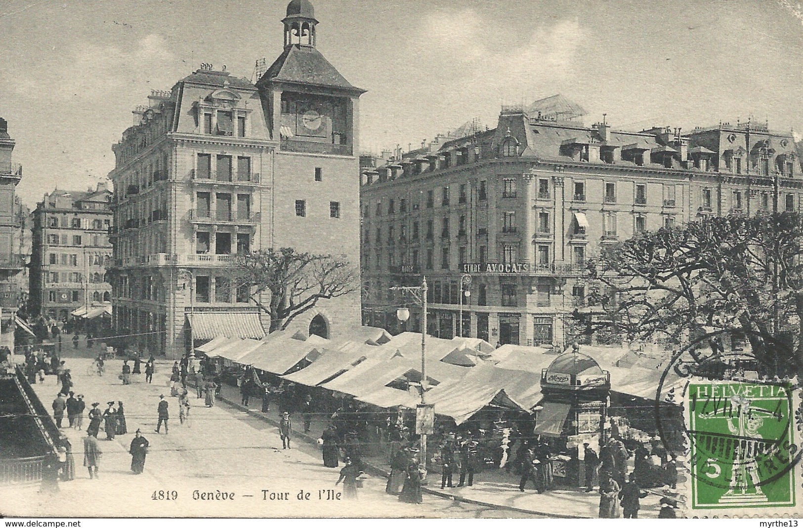 SUISSE Genève Tour De Ville 1914 - Genève