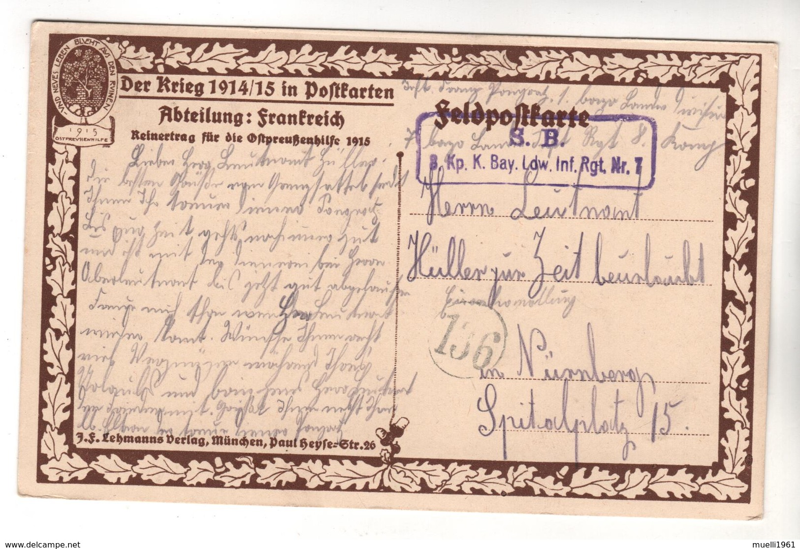 +2308, Feldpost, Vitry-en-Artois - Weltkrieg 1914-18