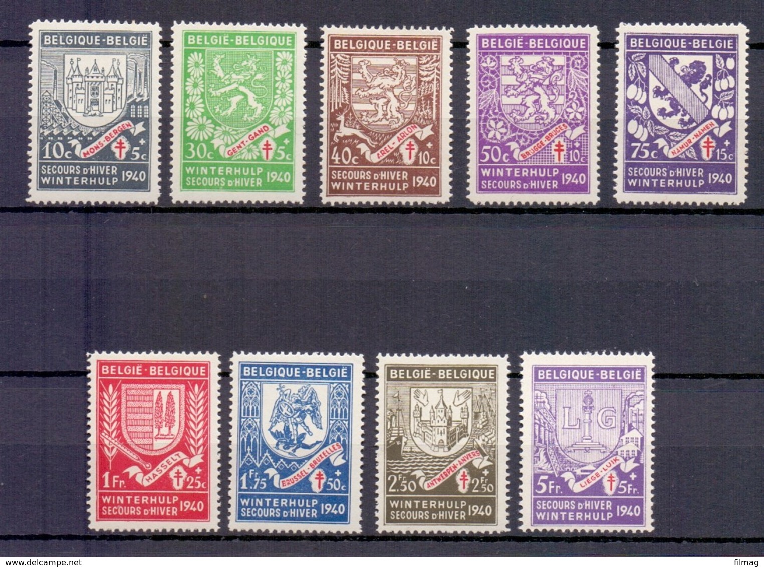 547/55 WAPENSCHILDEN POSTFRIS**  1941 CAT: 18 Euro - Neufs