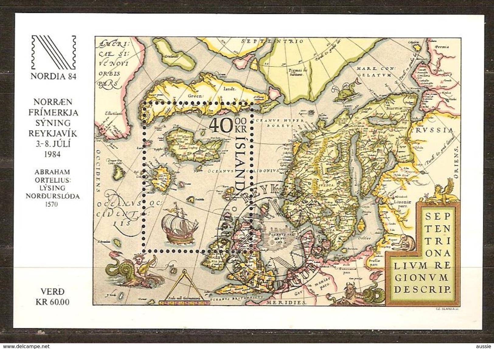 Islande Ijsland 1984 Yvertn° Bloc 6 (°) Oblitéré Used Cote 17,50 Euro Nordia 1984 - Blocs-feuillets