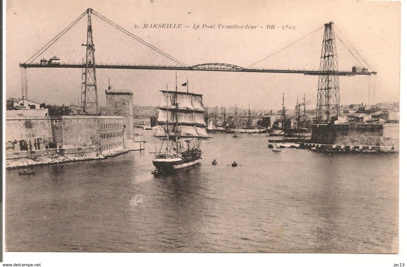 L200A_384 - Marseille - 2 Le Pont Transbordeur - BR - 1502 - Voilier Sortant Du Port - Vieux Port, Saint Victor, Le Panier