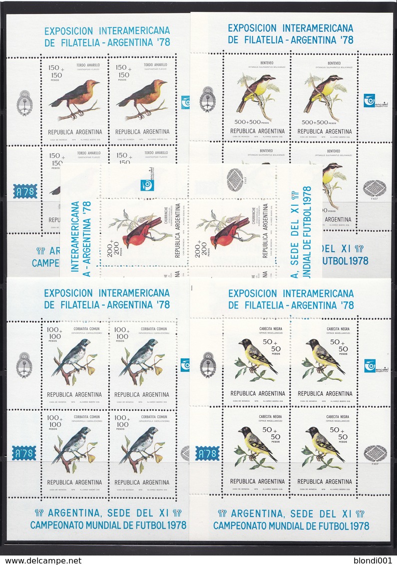 Soccer World Cup 1978 - Football - ARGENTINA - 5 Sheets MNH - 1978 – Argentine