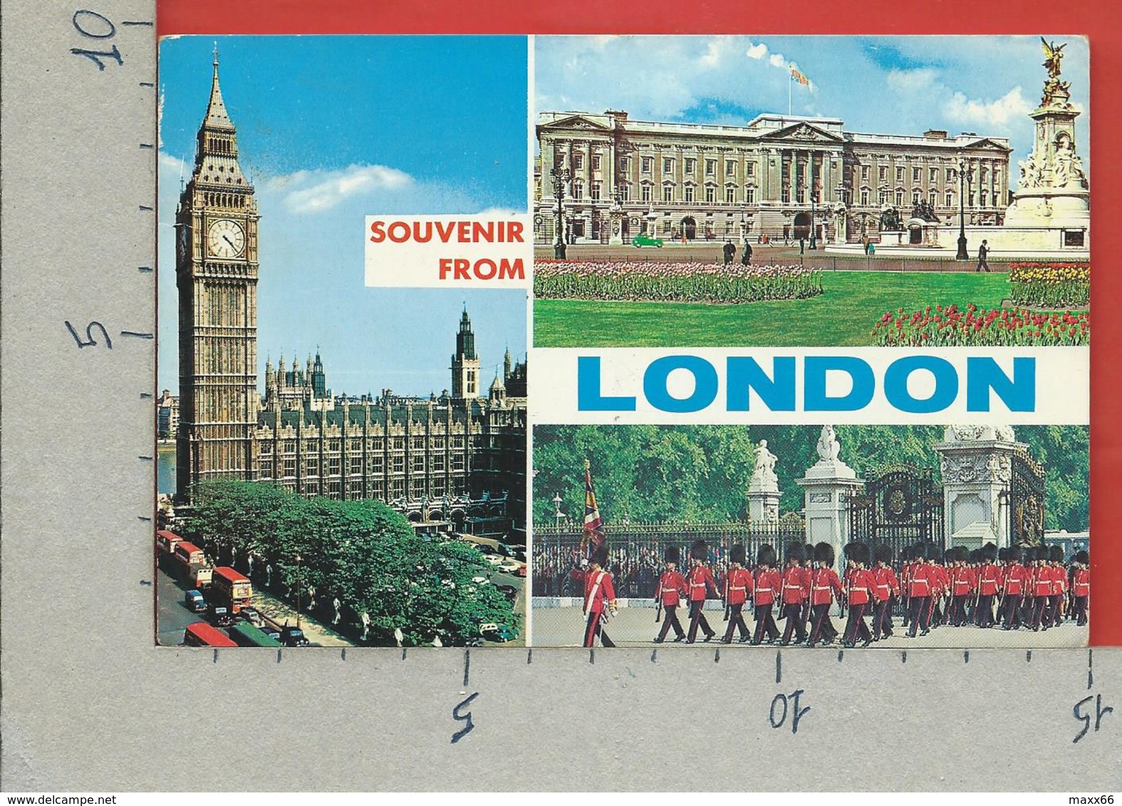 CARTOLINA VG REGNO UNITO - Souvenir From LONDON - Vedutine Multivue - 10 X 15 - ANN. 1976 - Altri & Non Classificati