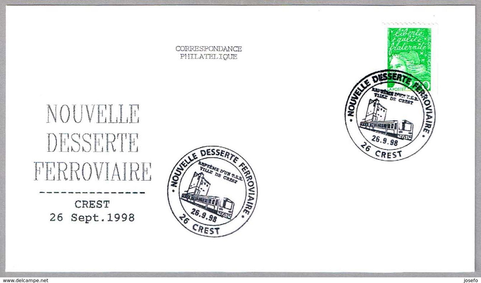 BAUTISMO DEL T.E.R. VILLE DE CREST. Crest 1998 - Trenes