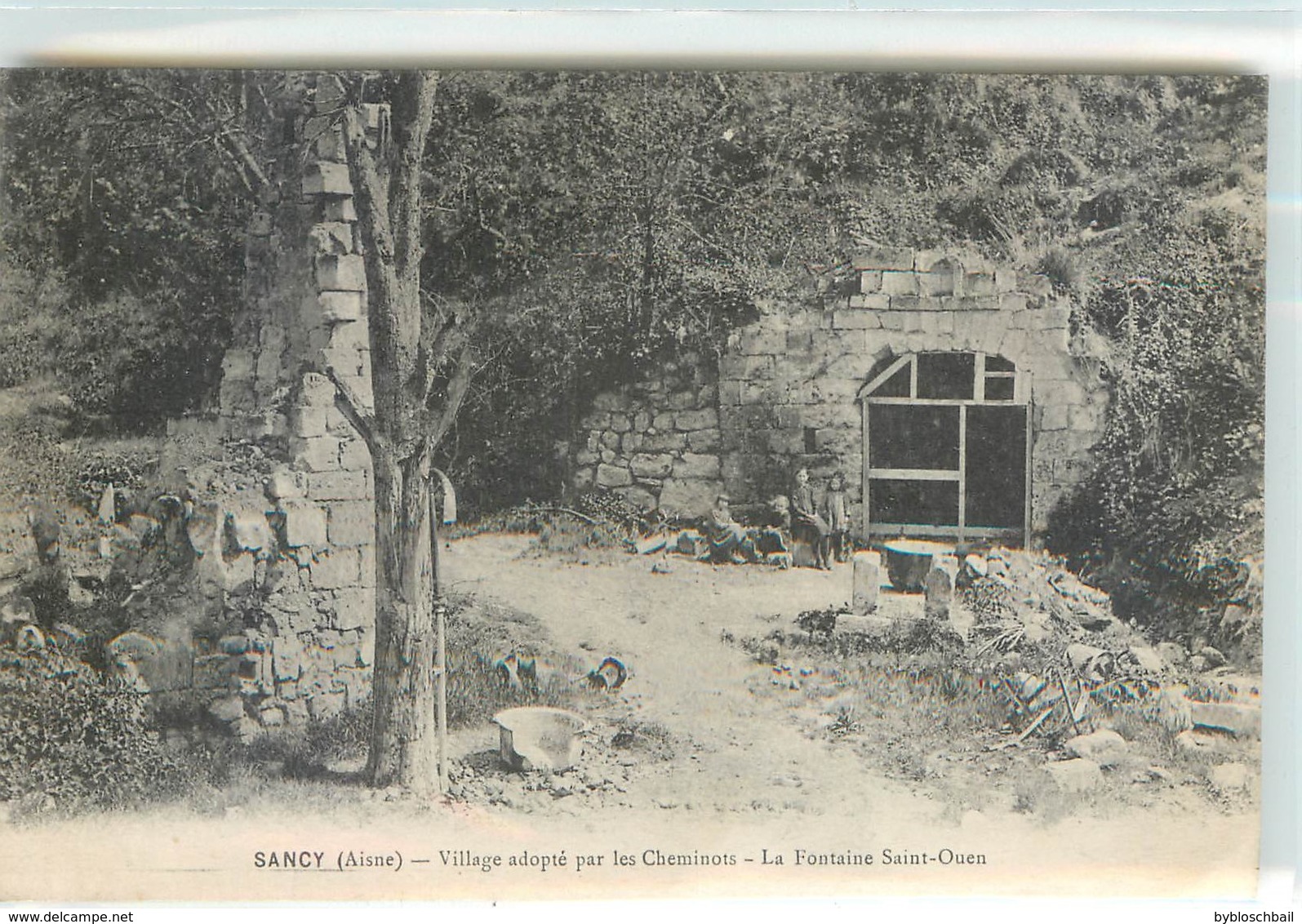 CPA 02 Aisne Sancy Village Adopté Par Les Cheminots La Fontaine Saint Ouen - Autres & Non Classés