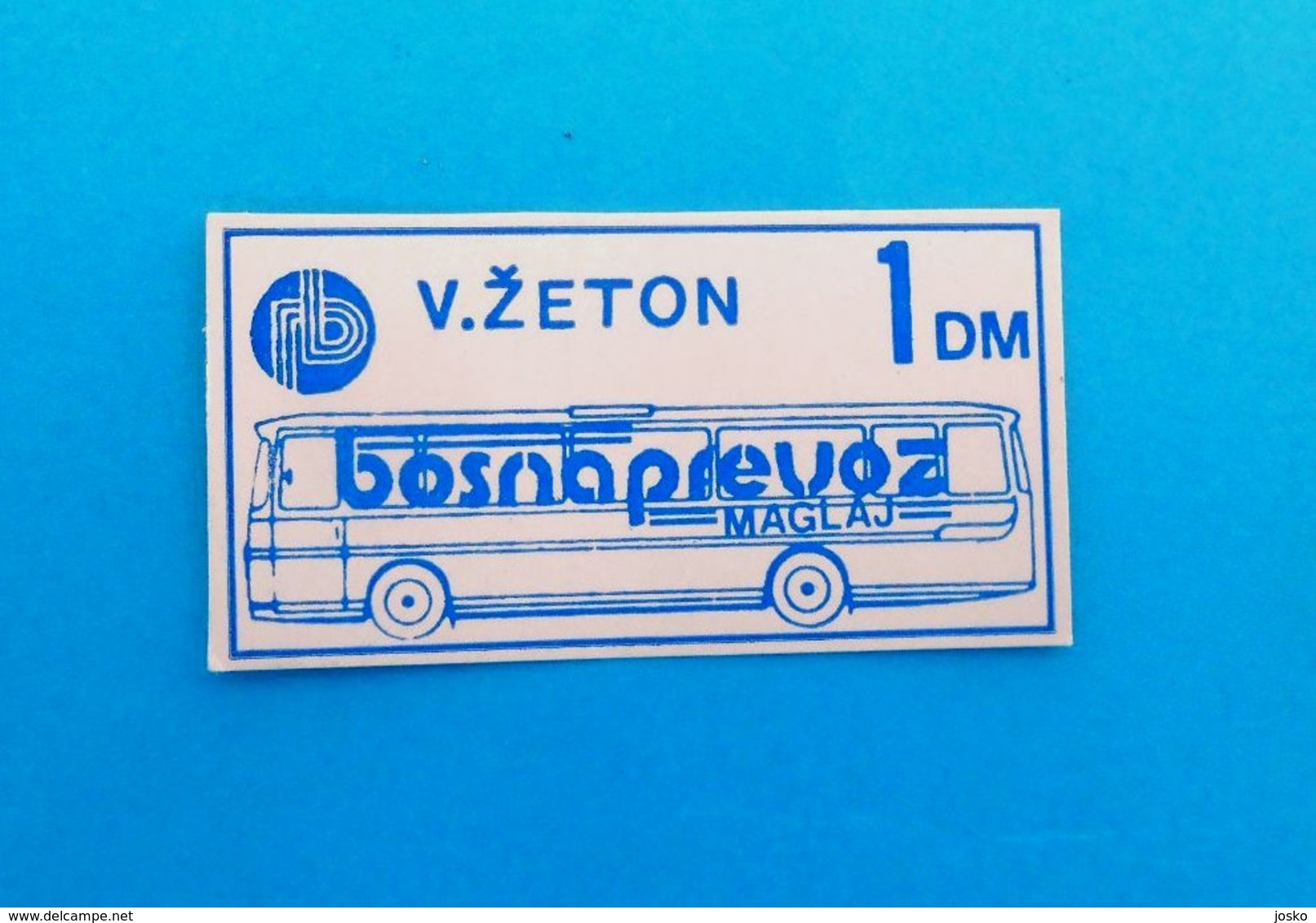 BOSNAPREVOZ MAGLAJ -  Old Bus Ticket 1 DM ( Bosnia And Herzegovina ) * Autobus Billet Biglieto Billete - Europe