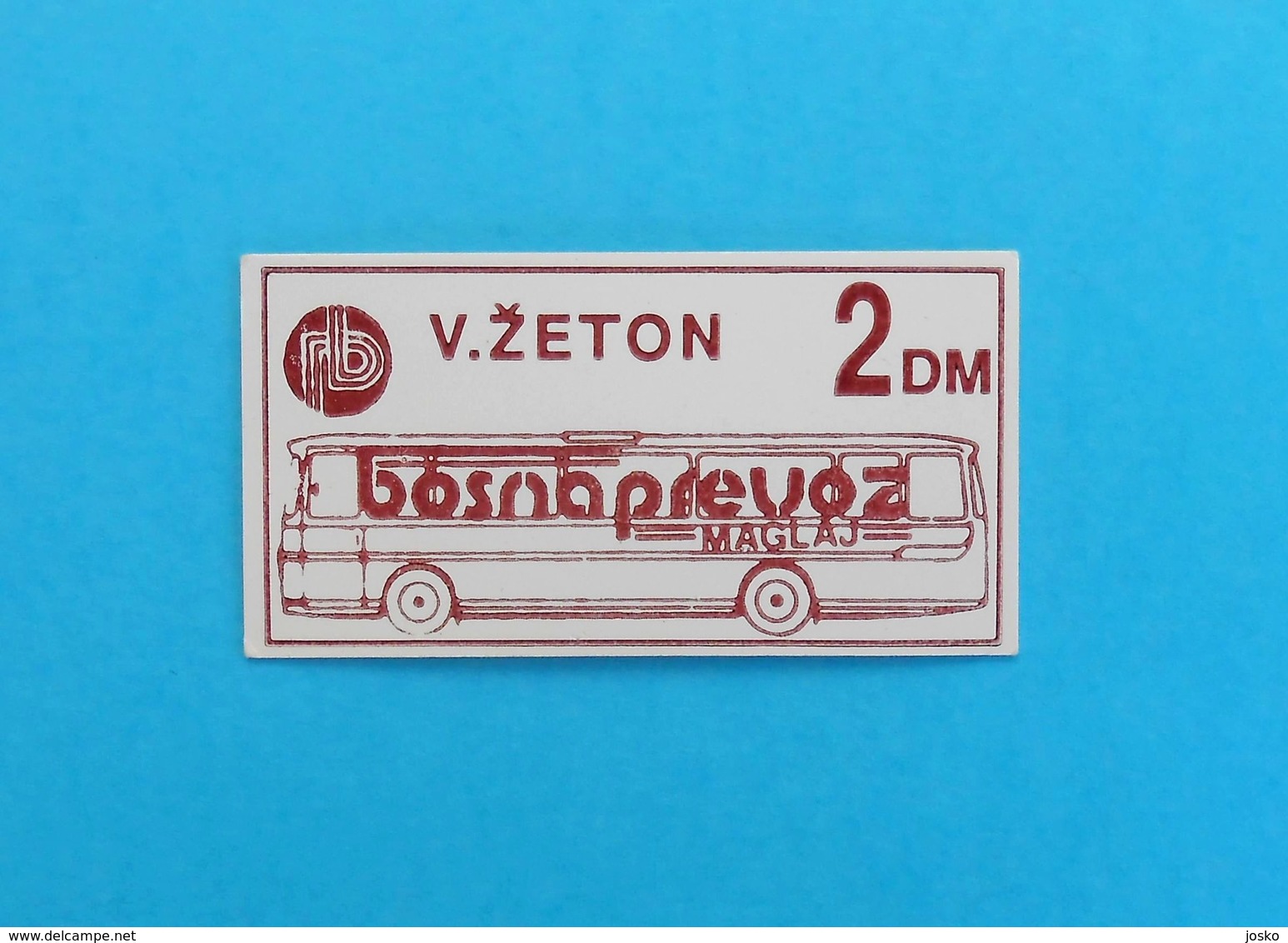 BOSNAPREVOZ MAGLAJ -  Old Bus Ticket 2 DM ( Bosnia And Herzegovina ) * Autobus Billet Biglieto Billete - Europe