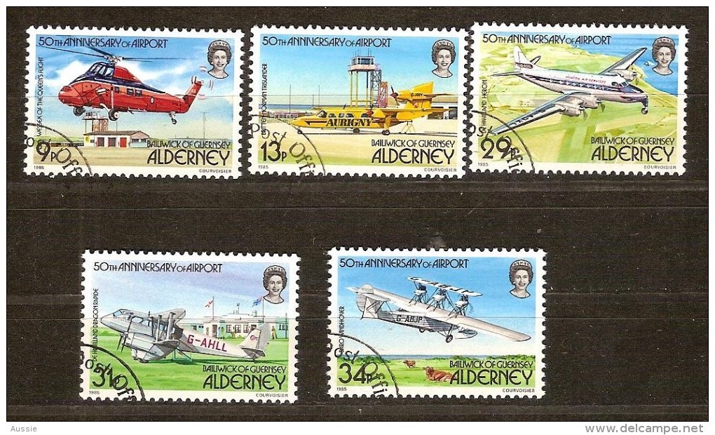 Alderney Aurigny 1985 Yvertnr. 18-22  (°) Used Cote 25 Euro Transport - Alderney