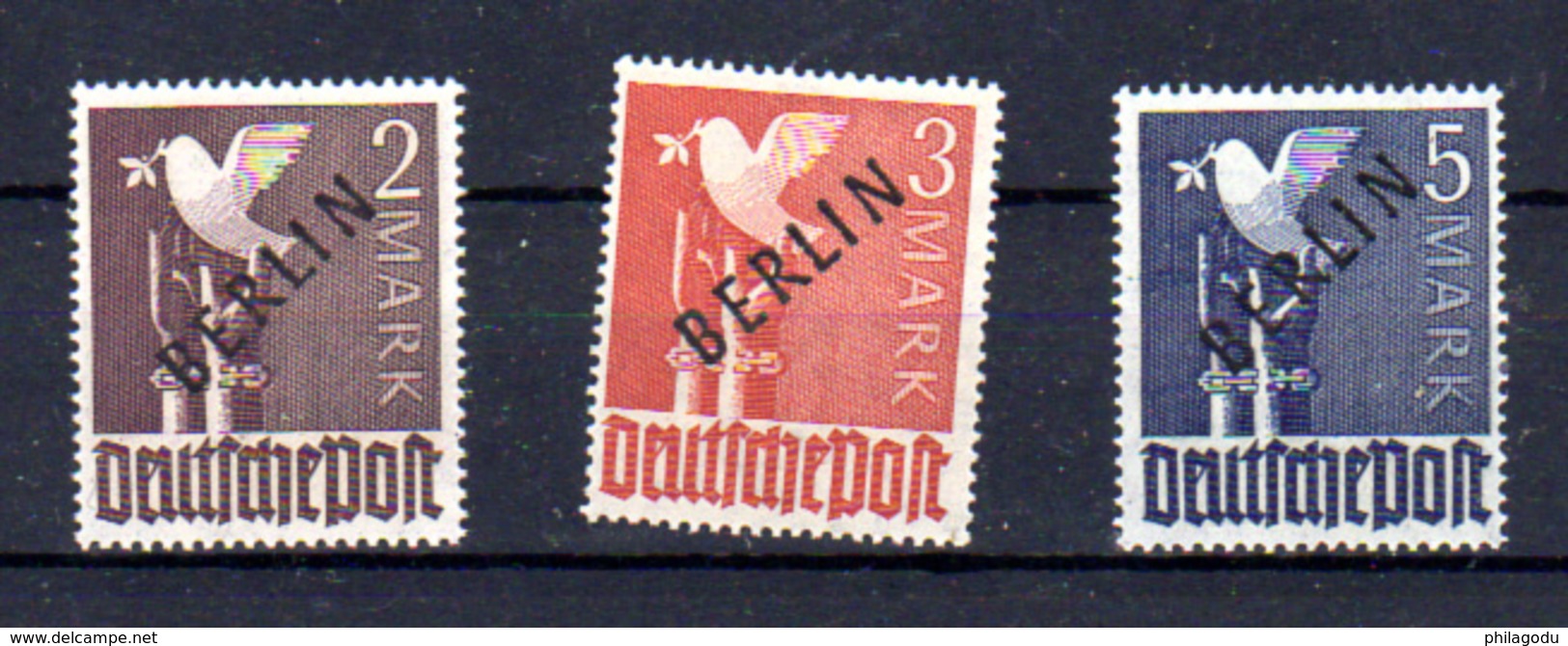 1948  Allemagne Zone A.A.S. Hautes Valeurs Surch. Noire 18/20**  Yv. 255,-euros - Neufs