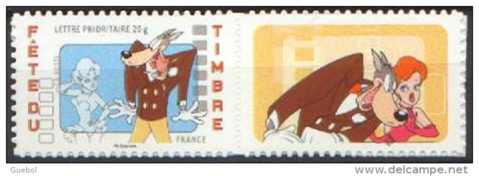 France Autoadhésif ** N°  162,A Ou 4151A  - J. Du Timbre 2008 - Tex Avery - Le Loup + Logo Personnalisé - Neufs