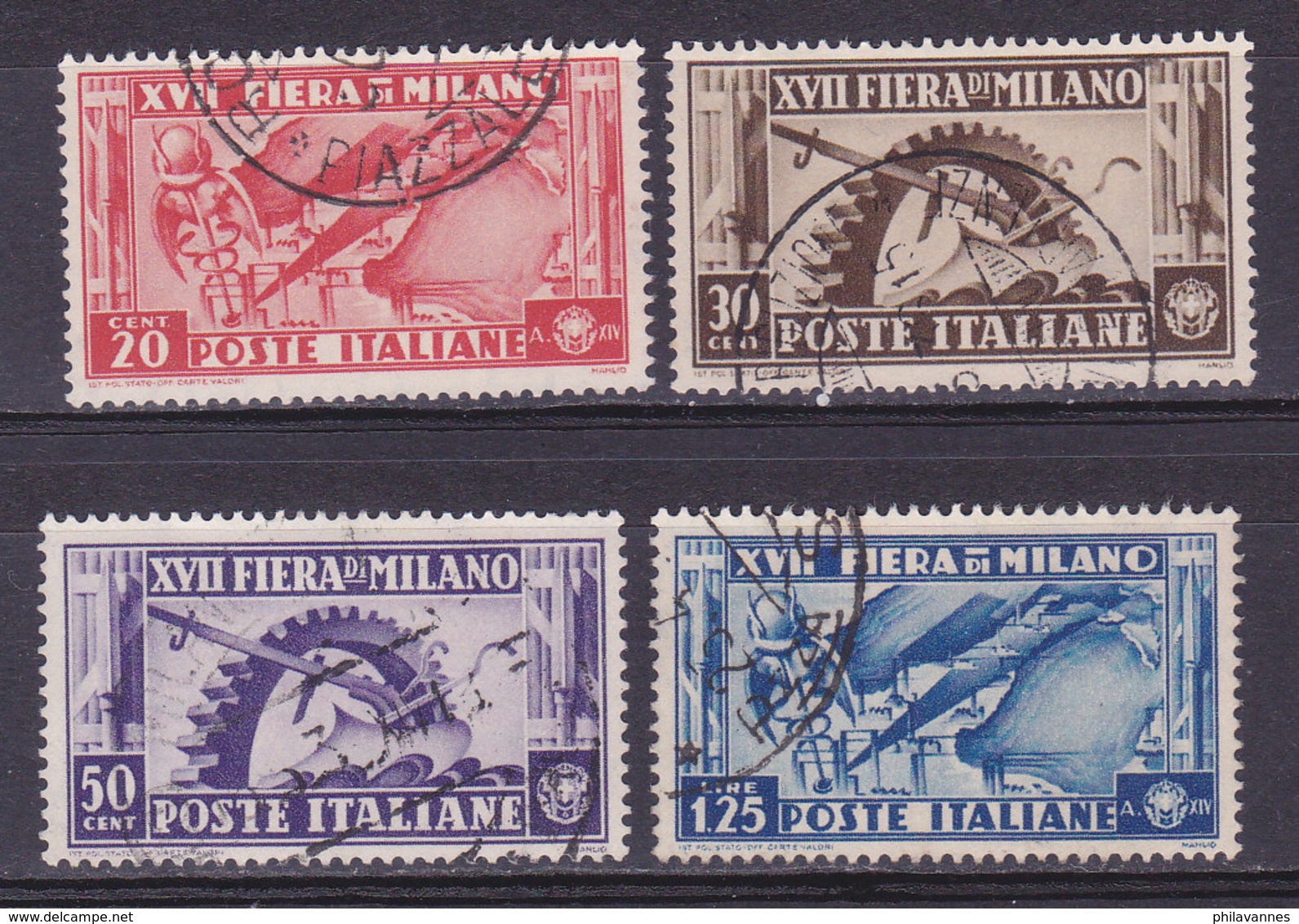 Italie, N° 374/77, Fiera Di Milano, Oblitéré, Cote 2.5€  ( W1910/050) - Altri & Non Classificati