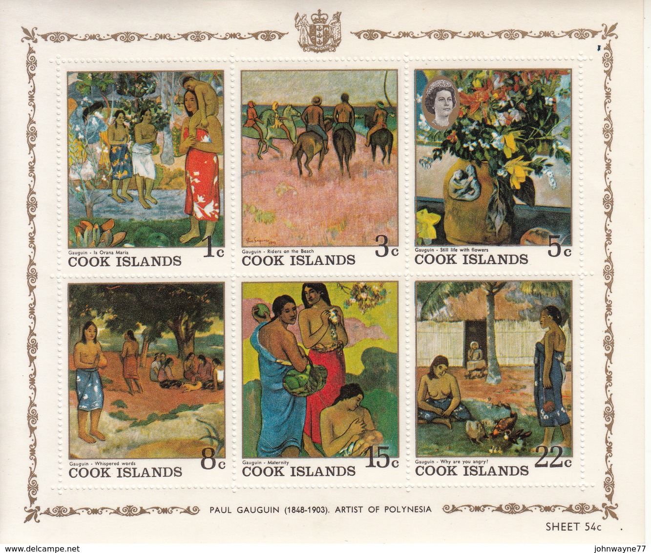 COOK ISLAND - QUADRI DI PAUL GAUGUIN - NUOVI - Cook